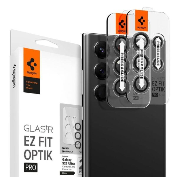 Spigen zaščitno steklo "EZ FIT" za kamero za Galaxy S22 Ultra