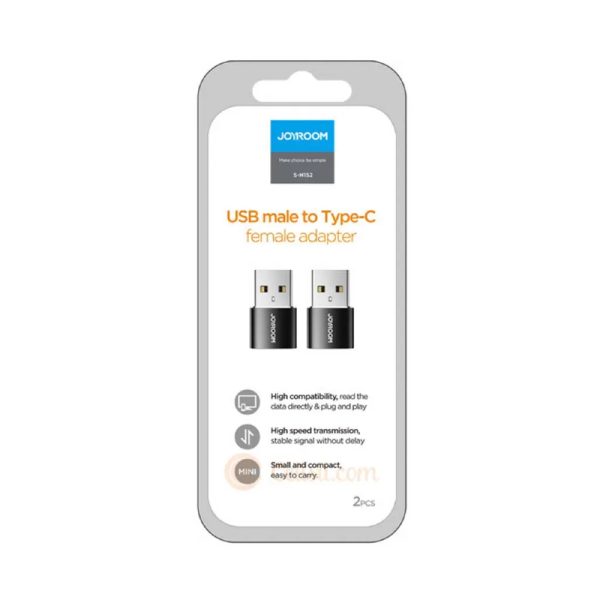 Joyroom USB-A/USB-C adapter Črn