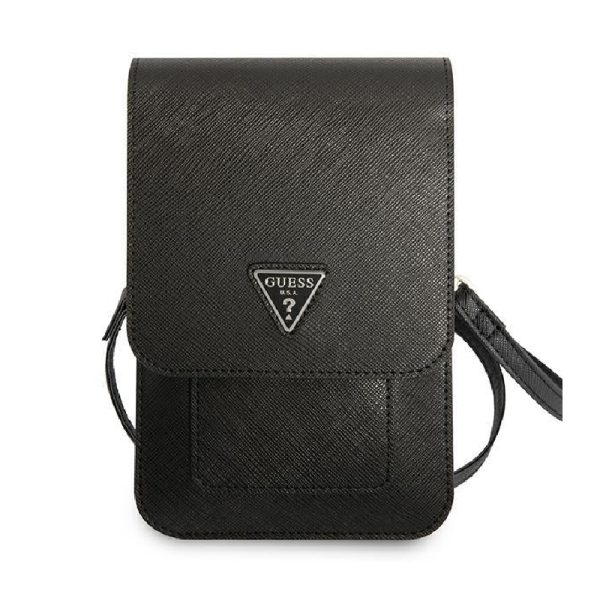 Guess ročna torbica za telefon GUWBSATMBK Saffiano Black