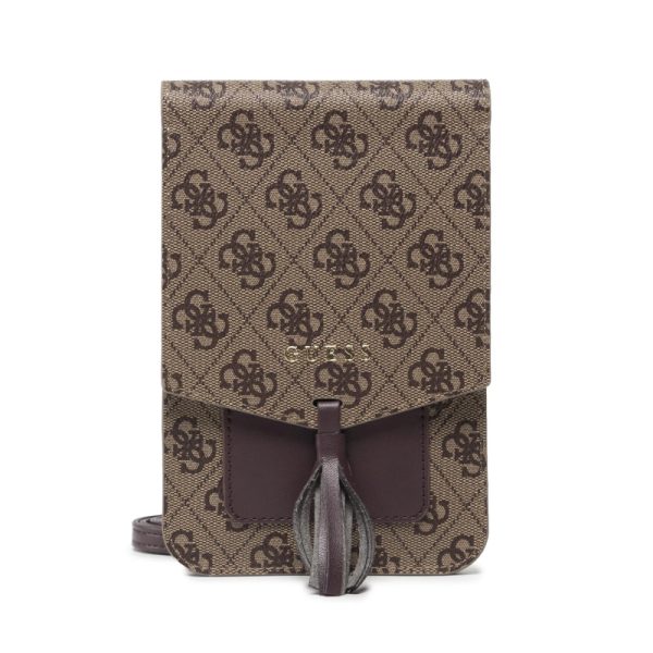Guess ročna torbica za telefon GUWBSQGBE Brown