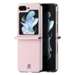 Ovitek Dux Ducis Leather Wallet Back Cover za Galaxy Z Flip 5 - roza