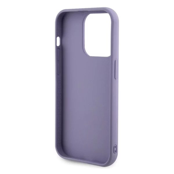 Ovitek Guess Sequin Script Metal za Apple iPhone 15 Pro Max - vijolična