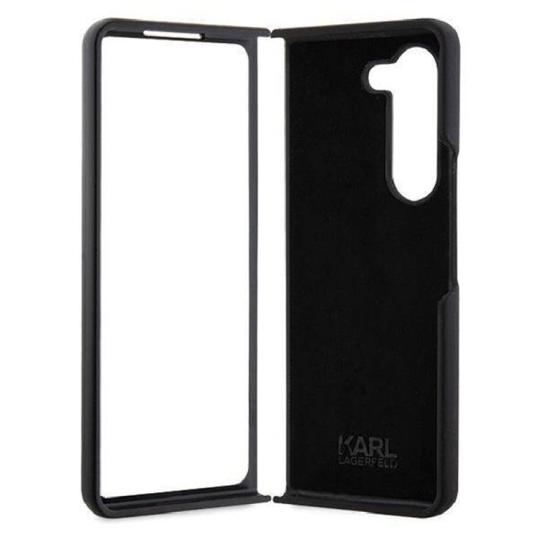 Ovitek Karl Lagerfeld Hardcase Silicone Ikonik za Galaxy Z Fold 5 - črna