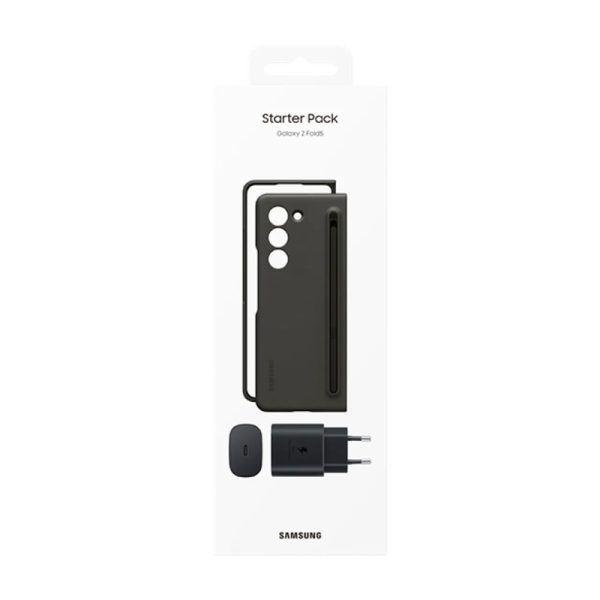 Ovitek + Adapter TA800 25W Starter Pack za Galaxy Z Fold 5 - črna