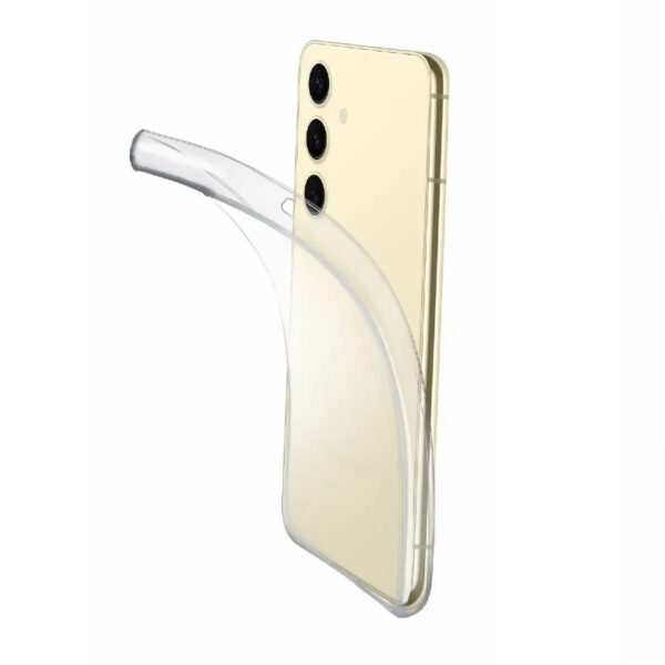 Silikonski ovitek CellularLine FINE za Samsung S25 prozoren