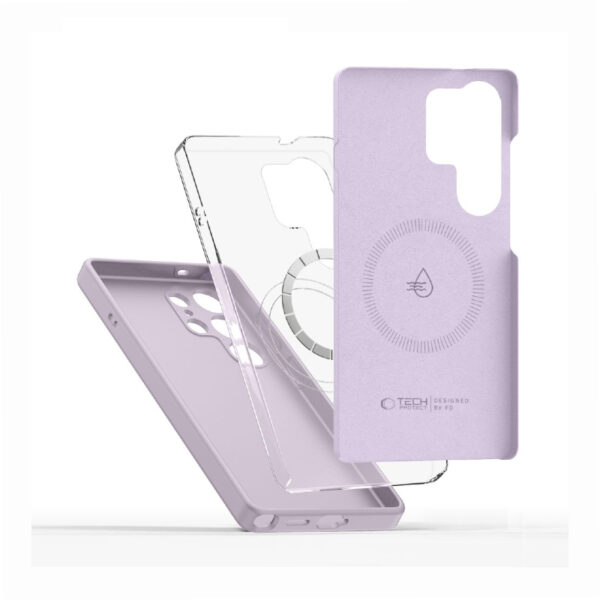 Silikonski ovitek Tech-Protect Liquid Silicone za Samsung S25 Ultra z MagSafe Mauve