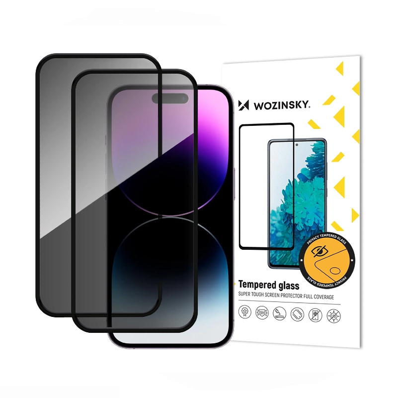 Wozinsky Privacy kaljeno zaščitno steklo za iPhone 17 Pro Max 2x