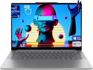 Intel® Core™ Ultra 7 255H   2 0 GHz   16-Cores (6C+(8c+2c) 16T)   5 1 GHz Max Turbo Frequency  32 GB LPDDR5 ONBOARD  1 TB NVMe SSD  35 6 cm (14 0)  Sijajni (BrightView  gloss)  Touch  3K   3000 x 1876  Intel  HDMI  Thunderbolt  2x USB  Backlit keyboard  Card reader  bluetooth  Microsoft Windows 11 Pro (64-bit)