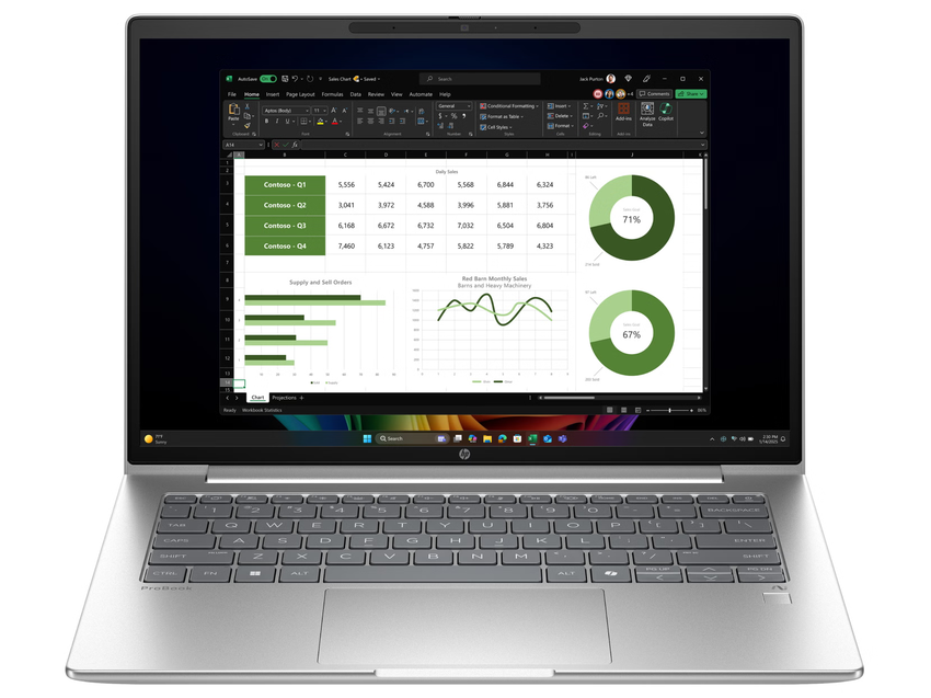 Qualcomm Snapdragon X1-26-100 (2 7 GHz) 32 GB LPDDR5x-8533 SSD 512 GB PCIe NVMe 35 6 cm (14 0) WUXGA (1920x1200) Multi-Touch LED UWVA IPS 60 Hz Adreno X1-45 (IGP) HDMI 2.1 2x USB-C 4.0 (DisplayPort - 40Gbps) 2x USB-A 3.2 Gen1 (5Gbps) Wi-Fi 7 (2x2) Bluetooth 5.4 Webcam Fingerprint Backlit Kbd. Microsoft Windows 11 Pro (64-bit)