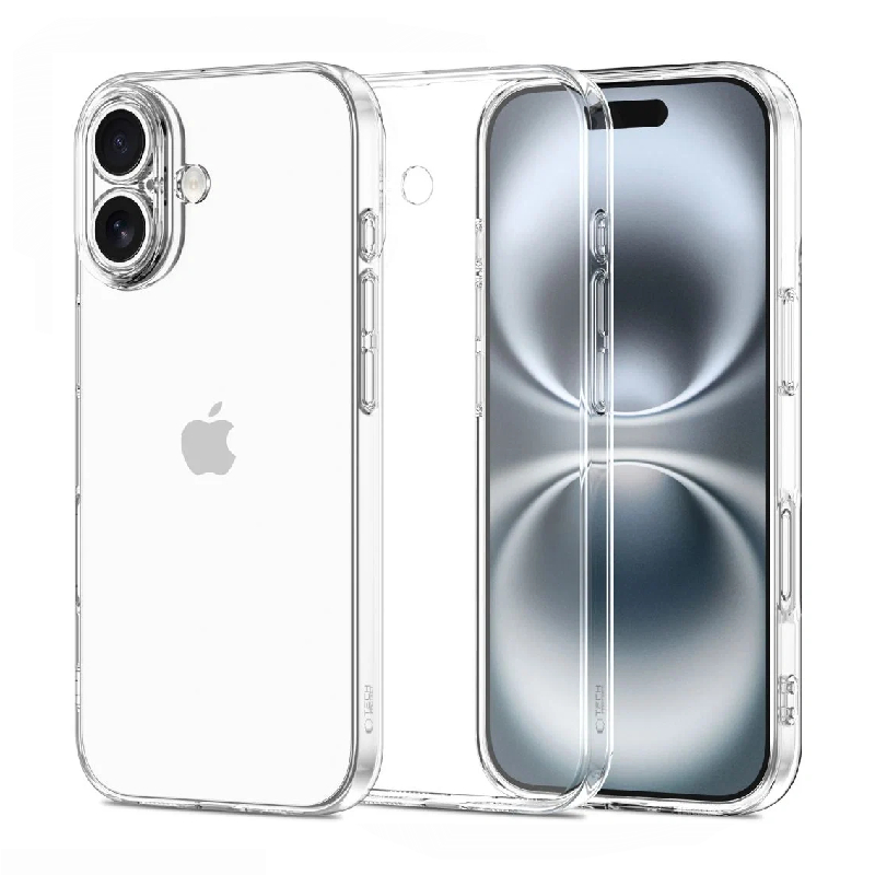 Silikonski ovitek Tech-Protect Flexair Clear za iPhone 17 - Prozoren