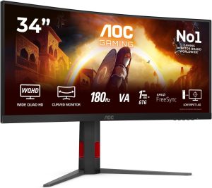 86 36 cm (34)  UWQHD   3440 x 1440  180 Hz  1ms  2500:1   80000000:1  300 cd m²  178° 178°  Matiran  2x HDMI  1x DisplayPort  1x VGA  1x USB-C  4x USB  1x Audio