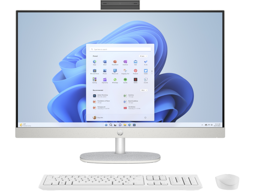 Intel Core i5-1335U (1 3 GHz) 16 GB DDR4-3200 SSD 1 TB M.2 PCIe NVMe 68 6 cm (27) FHD (1920x1080) AG LED Intel Iris Xe Graphics (IGP) HDMI 1x USB-C (5Gbps) 2x USB-A 3.2 Gen1 (5Gbps) 2x USB-A 2.0 Wi-Fi Bluetooth Spletna kamera Brezžična tipkovnica Microsoft Windows 11 Home (64-bit)